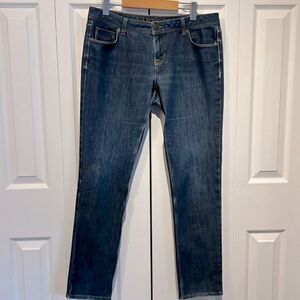 Lands End Blue Denim Tapered Leg Jeans‎ Size 10